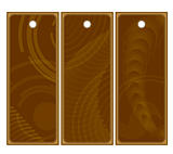 Beautiful abstract brown tags or labels