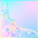 Pastel background with hearts and dots