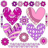 Pink and lilac heart collection