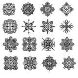 Black detailed ornament collection