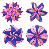 Colorful flower ornaments