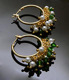 handmade earrings with gemstones