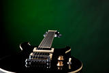 Electric Guitar Isolated on Green