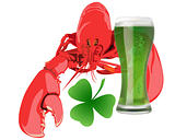 lobster with green beer