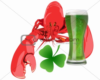 lobster with green beer