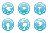 blue cocktails signs
