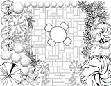 Garden plan black and white