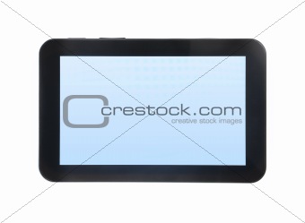 touch pad PC isolated on white background