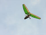 Para glider in a flight on a sunny day