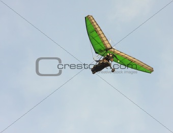 Para glider in a flight on a sunny day