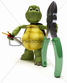 Tortoise with wire cutters