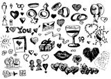 love and valentine icons 