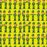 cartoon Soldier seamless pattern
