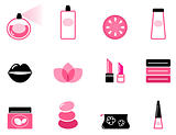 Luxury cosmetic icons and graphic elements ( pink & black )
