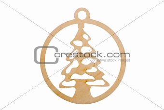 Christmas ornament on white - christmas tree