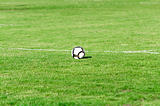 ball on soccer field