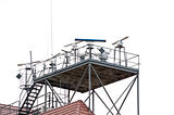 different types of aerials on the roof 