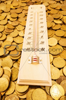 Financial concept - checking the temperature of market