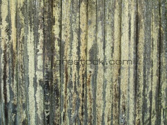 Wood Fence With Lichen