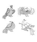 birds vector graphic ornament