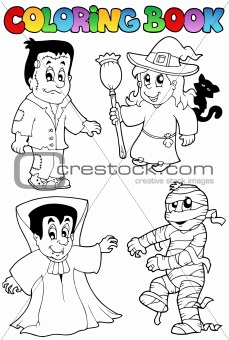 Coloring book Halloween topic 4