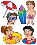 Swimming kids collection