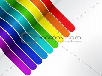 Colorful Lines Background on White