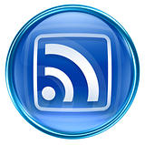 WI-FI icon blue, isolated on white background