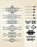 calligraphic design set