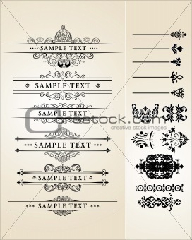 calligraphic design set