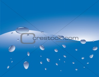 water drops on wave