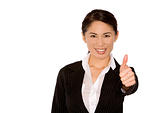 thumb up from business woman