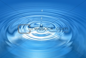 Blue Splashing Water