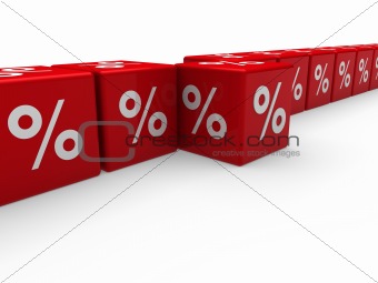 3d red sale cube percentage