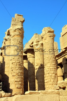 columns in egypt karnak temple