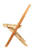wooden folding chair isolated