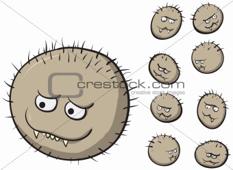 Big germ and his children - vector