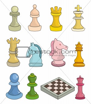 cartoon chess isolated