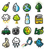 hand draw cartoon eco icons