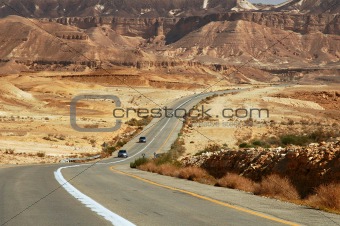 Highway in the desert.