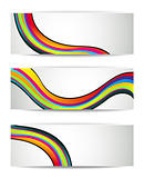 Set of abstract modern header banner 