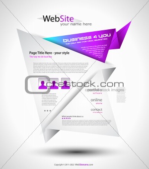 Origami Website - Elegant Design