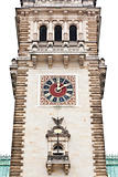 Hamburg city hall clock