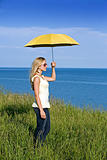 woman with umbrella