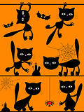 Vector Halloween black cats