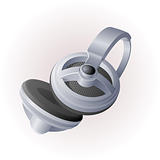 iconic illustration of a modern ear phone