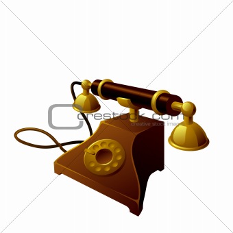 clean and simplistic vector illustration of a telephone set