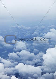 Vertical background - photo of clouds from aerial