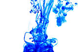 Blue ink drop