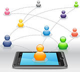 Social Media Network on Smartphone